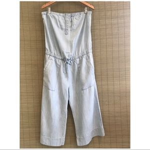 Cloth & Stone Tencel Cropped Strapless Jumpsuit